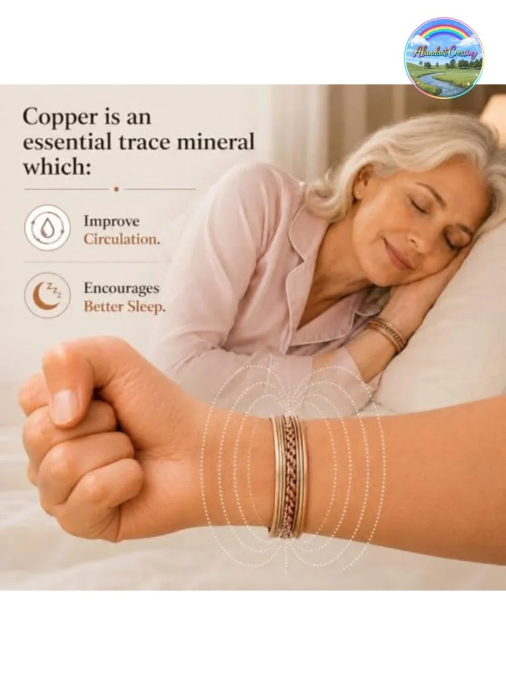 Magnetic Copper Bracelets Set of 4 Handmade Cuff Adjustable Unisex